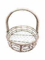 DATTU DEKOR Multipurpose Jute Basket Used for Handmade Storage Hamper Decoration Shelf Baskets for Gifting Packing Gifts Storing Fruits-Vegetables Basket, Round Basket, Organiser, 16 Inch, Brown