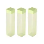 JYNXE Fridge Square Water Bottle For Gym, School, Home, Office , Unbrekable Water Bottle Square Shape Water Bottle 1L PACK OF 3 (GREEN COLOR)