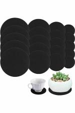 GREENSHEEP Plant Pot Coaster Mat - Reversible Waterproof Round Absorbent Felt Fabric Plant Pad .