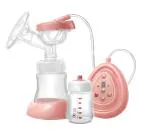 Kiddale 3 in 1, Automatic, Rechargeable, Electric Breast Feeding Pump(with 9 levels suction), Massager, Milk Vacuumizer: with Glass Milk Bottle, LCD Display (Nipple sizesupported up to 20mm)-Pink
