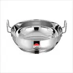 Camro Induction Bottom Stainless Steel (12 no, 2 LTR) Kadhai Silver Encapsulated Bottom