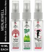 Menjewell White Oudh,Deep Forest,Romantic Rains Eau de Parfum - 30 ml For Men