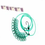 Tedred Cloth Drying Rope with Hook with 12 Clips Stainless Steel