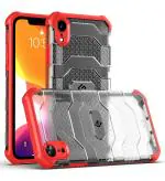 Golden Sands [Explorer Series] Apple iPhone XR Back Cover Shockproof Semi-Transparent Rugged Military Grade Phone Case, Certified Drop Protection, Tangy Red