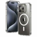 Inclu Tempered glass/ Back Case Cover /Camera Ring Protector All (3 in1 Combo) For Apple iPhone 15 Pro