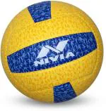 3RB G-2020 Rubber Volleyball, (Yellow and Blue) Standard Size Volleyball - Size: 4 (Pack of 1)