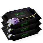 NOVEL Refereshing Wipes Lavendar Fragnance Pack of 3 (75 Wipes)