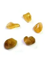 Astroghar Natural Small Citrine Crystal Tumble For Reiki Healing (Pack Of 5)