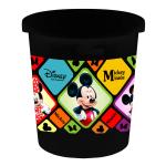 Kuber Industries Disney Mickey Minnie Print Plastic Garbage Waste Dustbin/Recycling Bin for Home, Office, Factory, 5 Liters (Black) -HS_35_HEARTHS17773