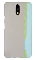 Tarkan Blue Faux Leather Back Case Cover For Moto G4, G4 Plus