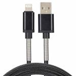 ACCU CABLE Durable Nylon Braided USB Syncing and Charging Cable Compatible With iPhone, Ipad, (1.5 FT Pack of 1, Black)