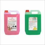Rainbow Shine Home Care Washing machine liquid detergent Pink + Dish Washing liquid Orange (5+5 ltr)