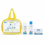 Babuline Baby Care Kit | Baby Powder, Baby Massage Oil & Baby Soap | Baby First Gift Combo Set Bag