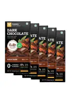 Ketofy Dark Keto Chocolate (5x26.5g)|Sugar Free Unsweetened Intense Dark Chocolate Bars