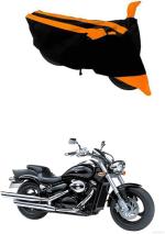 RONISH Two Wheeler Cover for Suzuki (Intruder M800, Black, Orange)