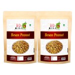 90's MILL Kadala Podi Bold earthnuts | Ready to Eat Nut Cracker Namkeen | Crunchy & Spicy Besan Coated Peanuts//Organic Sing Bhujia Namkeen||Fried in Cold Pressed Groundnut Oil-900g*2Pack