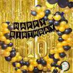 GROOVY DUDZ 10th Happy Birthday Decoration for Girls/Boys Birthday Decoration Items for Room (56 Pc)