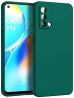 Star Craftune Oppo F19 / Oppo A 74 / Oppo F19s Slim Back Cover | Shockproof | Non-Slip | Soft Liquid Silicone Case | Back Cover for (Green)