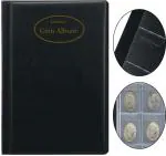 10cr Black Leather Coin Storage Album