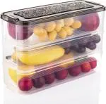 NXTBUY Plastic Grocery Container - 5000 ml (Black)