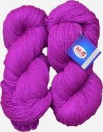 Simi Enterprise Purple Wool 3 Ply Wool, Hank Hand Knitting Wool, Art Craft Soft Fingering Crochet Hook Yarn, Needle Knitting Yarn Thread Dyed, 400 G
