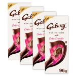 Galaxy Silky Smooth Cookie Crumble Chocolate Bar | Rich & Creamy Bar | Loaded With Milk & Crumbly Cookie Pieces | 96g | Pack of 4