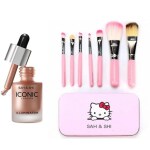 NEW EXTRAPOSH HELLO KITTY MAKEUP BRUSHES WITH CONTOUR+HIGHLIGHTER STICK AND A BEAUTY BLENDER