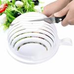 MyHomesWorld Quick Salad Maker Cutter Bowl- Multi Purpose Plastic Salad Cutting and Washing Bowl, 60-Second Easy Quick Salad Chopping, Washer and Strainer Bowl for Fruit and Vegetable (Pack of 1)