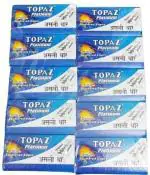 PasCom topaz Razor's Blades Platinum Sputtered Edges Pack of 10 Box (EACH BOX 50PIc): Pack Of 500 Blade