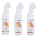 SKYBAR Unisex Vitamin C Foaming Face Wash with Built-In Brush - 450mL Pack of 3