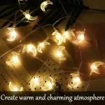 ZILLOQUIL Mini Moon Fairy String Lights with 16 LED, Plug-in Warm Christmas String Lights for Decorations, 3M (Warm White) (Mini Moon)