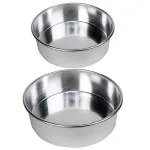 IDEAL PRIME Heavy Duty Round Cake Moulds (2 Pices) 1kg 0.5 kg | Round Cake Pan Tin Combo Set Bakeware Baking Tools Pack Of 2