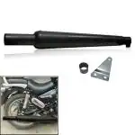 BIGBIRD Best SIL42 Bike Goldstar Glasswool Filter Exhaust Silencer Unique Design Black Gold Star Silencer for Royal Enfield Classic Desert Storm