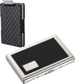 StealODeal Black Slim Money Holding RFID Front Pocket Smart Cases -Leather 15 Card Holder (Set Of 2)