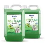 Groyan High Quality Green Lime Smart Clean Dishwash Liquid Gel 5000ml (Pack of 2) Bottle,2x Faster Tough Grease Removal |Utensils Cleaning Dish Wash Liquid.