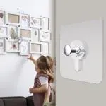 SUNVIBE 20 Pieces Heavy Duty Adhesive Hooks, No Drilling Photo Frames Hanging Wall Hook for Home, Kitchen, and Office