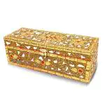 santarms Rectangular Gold Wood Bangle Box Chudi Set