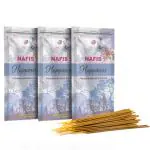 Nafis Incense Sticks Agarbatti Long Lasting Happiness Fragrance of Musk and Lavender Hand Rolled Export Quality for Daily Pooja Relaxation Yoga Meditation (Pack of 3 100 Sticks each)