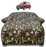 Auto Hub Maruti 800 Car Cover with Mirror Pocket and Soft Cotton Lining,Waterproof Maruti 800 Car Body Cover, Army Print