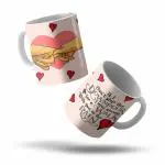 YuBingo Gift for Romantic Couples - Ceramic Coffee Mug, Tea Cup, Gift for Girl Friend, Boy Friend, Valentine's Day Gift Gift for Romantic Couples (Coffee Mug, White, 320ML)