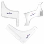 SIGNAMIO 3 Pack Combo of Beard Shaper Tool With Comb For Men,Home And Salon (Transparent)-3- Pcs