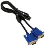 Terabyte Blue, Black 1.5 M Vga Cable 1.5 M 1.50 Meter High Quality 15 Pin Male To