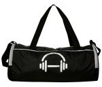 AUXTER Premium Black Polyester Gym duffle bag with shoe compartment 25 L
