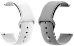 Black Lovies White, Grey Silicone Smart Watch Strap For A M A Z E F I T Pace (Pack Of 2)
