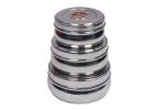 ROYAL SHAPPIRE Silver Stainless Steel Container (pack of 2 - 907 g and 454 g)