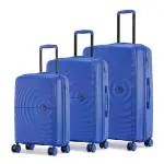 Nasher Miles Seattle Hard-Sided Polypropylene Set of 3 Dark Blue Trolley Bags (55, 65 & 75 cm)