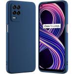 Rakulo For Realme 8 5G Liquid Silicone with Camera Protection Back Cover Case (Blue)
