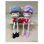 Bless Kraft Couple Showpiece Valentines Day Gift for Boyfriend Girlfriend Sitting on Wooden Bench