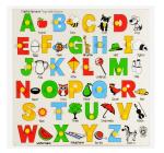 Skillofun Wood Capital Alphabet Tray With Picture 2 Y and Above