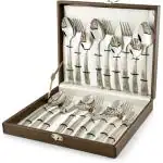 Madrid 18 Pc Hammered Finish (6 Dinner Spoons, 6 Dinner Forks & 6 Teaspoons)